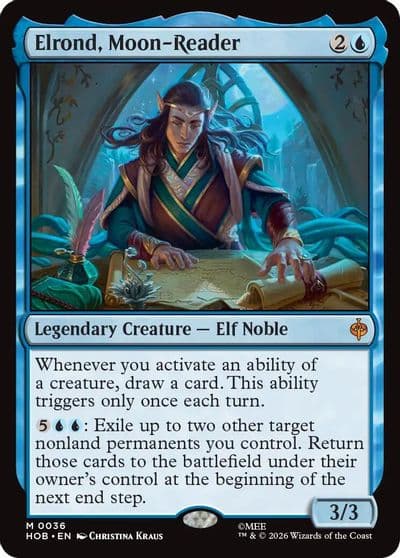 Elrond Moon Reader The Hobbit Magic card