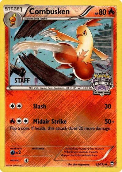 Combusken 13 111 State Championships Staff League & Championship Cards Pokemon card