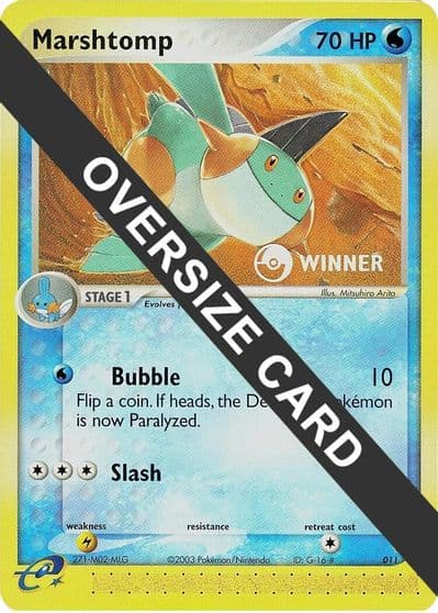 Marshtomp 011 e League Winner Jumbo Cards Pokemon card