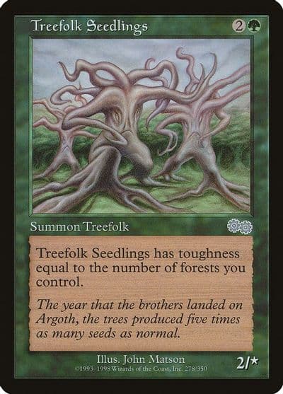 Treefolk Seedlings Urza's Saga Magic card