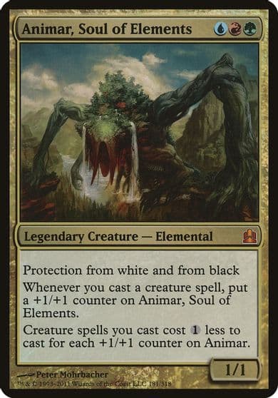 Animar Soul of Elements Commander Oversize Cards Magic card