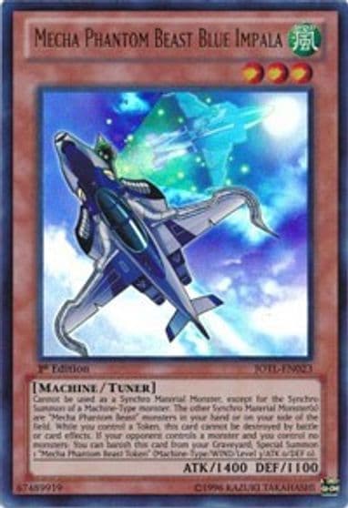 Mecha Phantom Beast Blue Impala Judgment of the Light Yu-Gi-Oh! card