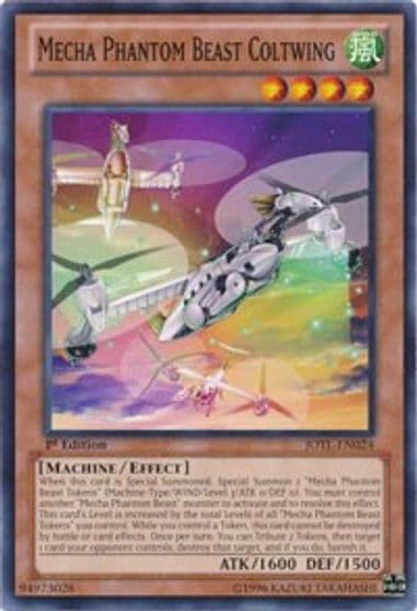 Mecha Phantom Beast Coltwing Judgment of the Light Yu-Gi-Oh! card