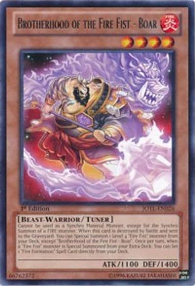 Brotherhood of the Fire Fist Boar Judgment of the Light Yu-Gi-Oh! card