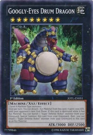 Googly Eyes Drum Dragon Judgment of the Light Yu-Gi-Oh! card