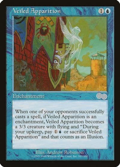 Veiled Apparition Urza's Saga Magic card