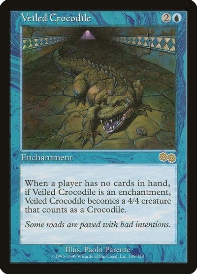 Veiled Crocodile Urza's Saga Magic card