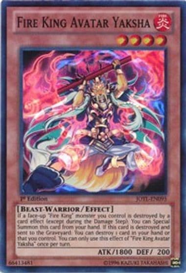 Fire King Avatar Yaksha Judgment of the Light Yu-Gi-Oh! card