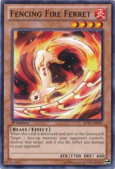 Fencing Fire Ferret Judgment of the Light Yu-Gi-Oh! card