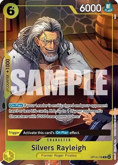 Silvers Rayleigh One Piece Card Game Illustration Box Vol 7 One Piece Promotion Cards One Piece card