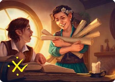 Belladonna Took Art Card Gold Stamped Signature Commander: The Hobbit Magic card