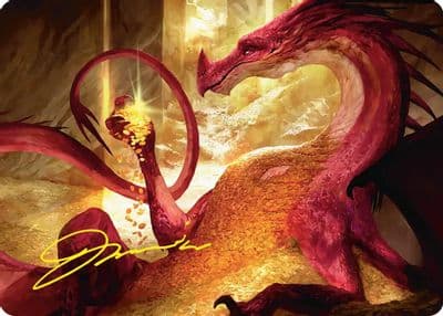 Gleaming Splendor Art Card Gold Stamped Signature Commander: The Hobbit Magic card