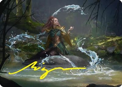 Mirkwood Meditator Art Card Gold Stamped Signature Commander: The Hobbit Magic card