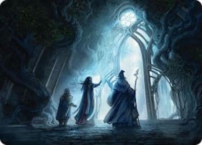 Uncover the Moon Letters Art Card Commander: The Hobbit Magic card