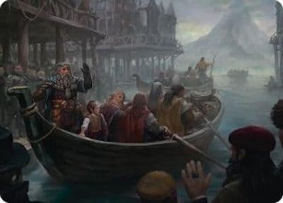 Uneasy Partings Art Card Commander: The Hobbit Magic card
