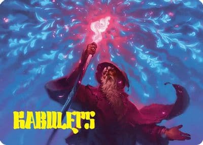 Wizards Staff Art Card Gold Stamped Signature Commander: The Hobbit Magic card