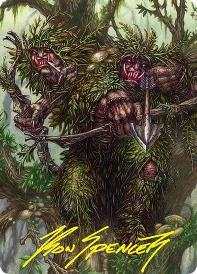 Orcish Bowmasters Art Card Gold Stamped Signature Commander: The Hobbit Magic card