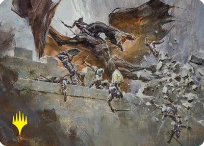 Witch king of Angmar Art Card Gold Stamped Commander: The Hobbit Magic card
