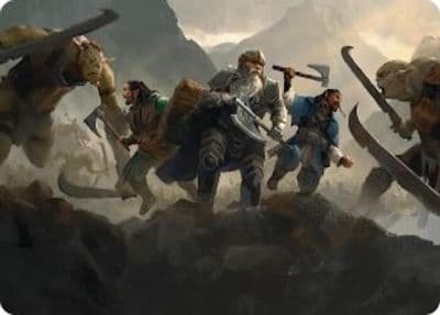 Struggle of Howling Steel Art Card Commander: The Hobbit Magic card