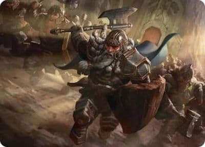 Thorin Mountain king Art Card Commander: The Hobbit Magic card