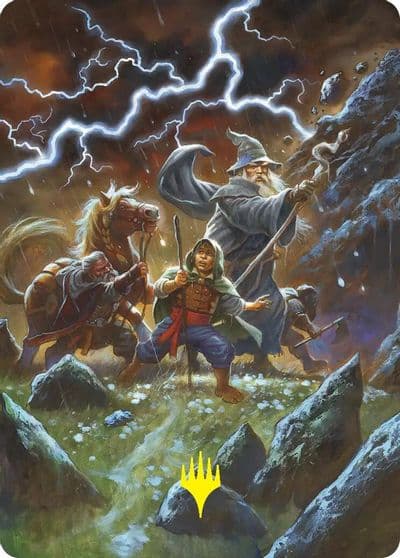 Call Forth the Tempest Art Card Gold Stamped Commander: The Hobbit Magic card