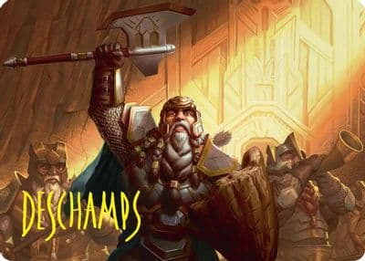 Thorin Companys Leader Art Card Gold Stamped Signature Commander: The Hobbit Magic card