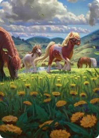 Troop of Ponies Art Card Commander: The Hobbit Magic card