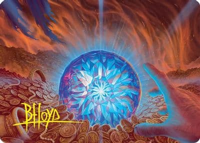 The Arkenstone Art Card Gold Stamped Signature Commander: The Hobbit Magic card