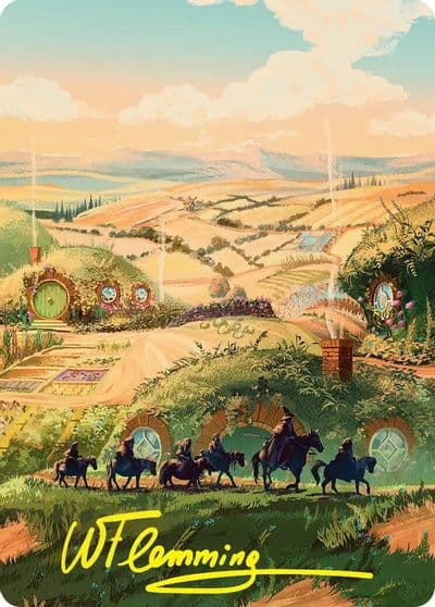 Plains Art Card Gold Stamped Signature Commander: The Hobbit Magic card