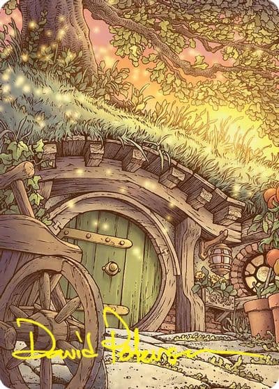 Plains Summer Art Card Gold Stamped Signature Commander: The Hobbit Magic card
