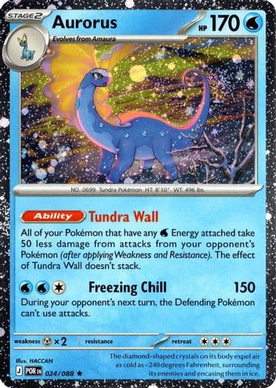 Aurorus 024 088 Cosmos Holo Blister Exclusives Pokemon card