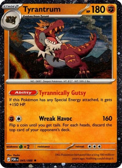 Tyrantrum 045 088 Cosmos Holo Blister Exclusives Pokemon card