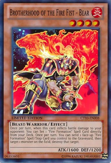 Brotherhood of the Fire Fist Bear 2013 Collectors Tins Yu-Gi-Oh! card