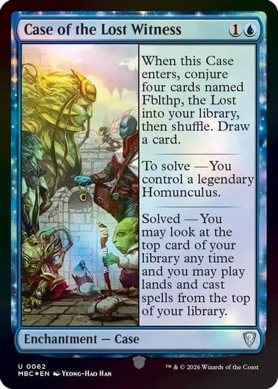 Case of the Lost Witness Mystery Booster: Commander Edition Magic card
