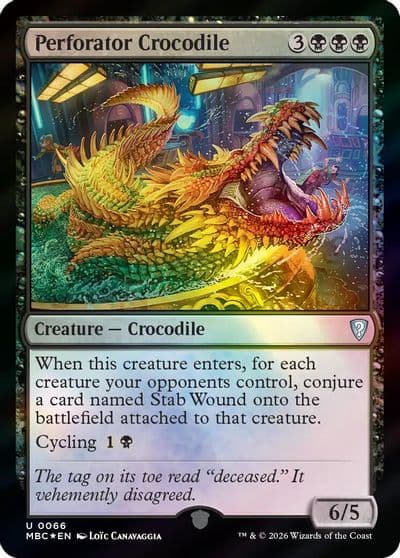 Perforator Crocodile Mystery Booster: Commander Edition Magic card