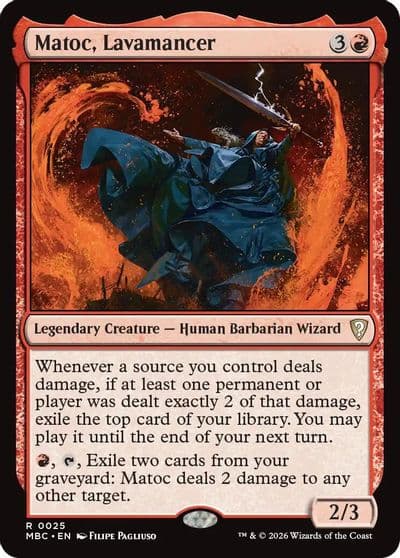 Matoc Lavamancer Mystery Booster: Commander Edition Magic card