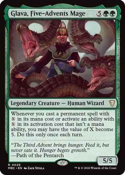 Glava Five Advents Mage Mystery Booster: Commander Edition Magic card