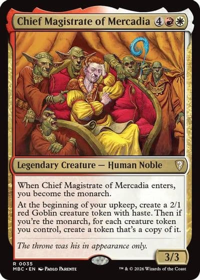 Chief Magistrate of Mercadia Mystery Booster: Commander Edition Magic card