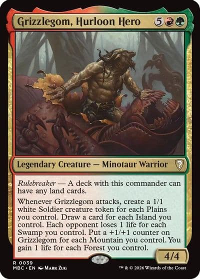 Grizzlegom Hurloon Hero Mystery Booster: Commander Edition Magic card