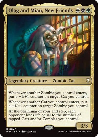 Olag and Miau New Friends Mystery Booster: Commander Edition Magic card