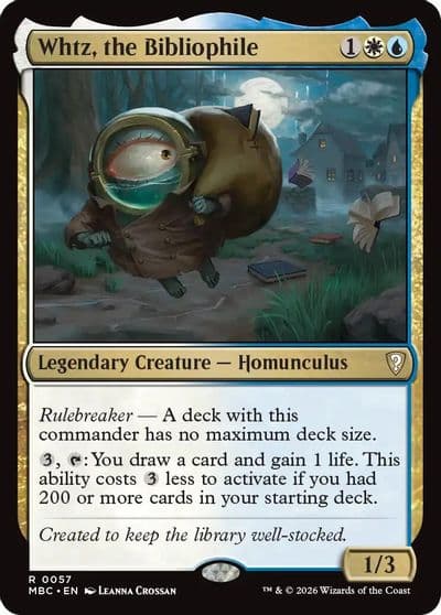 Whtz the Bibliophile Mystery Booster: Commander Edition Magic card