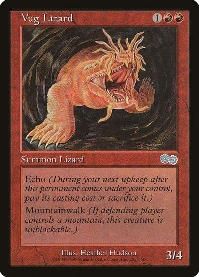 Vug Lizard Urza's Saga Magic card