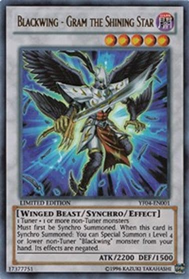 Blackwing Gram the Shining Star Yu-Gi-Oh! 5D's Manga Promotional Cards Yu-Gi-Oh! card