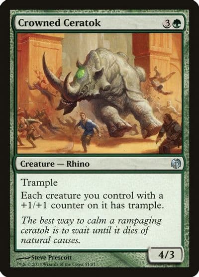Crowned Ceratok Duel Decks: Heroes vs. Monsters Magic card