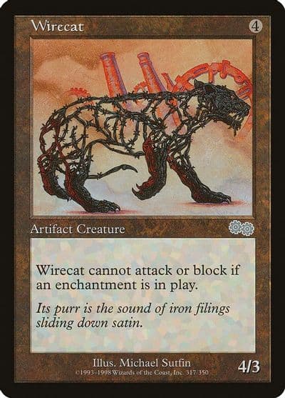 Wirecat Urza's Saga Magic card
