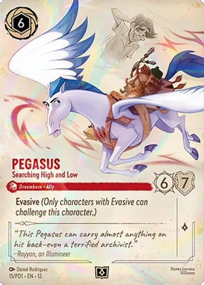 Pegasus Searching High and Low Disney Lorcana Promo Cards Lorcana card