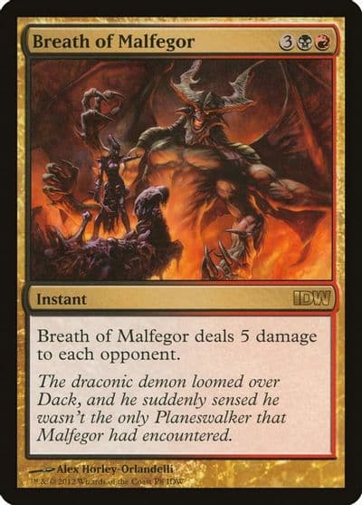 Breath of Malfegor IDW Comics 2012 Media Promos Magic card