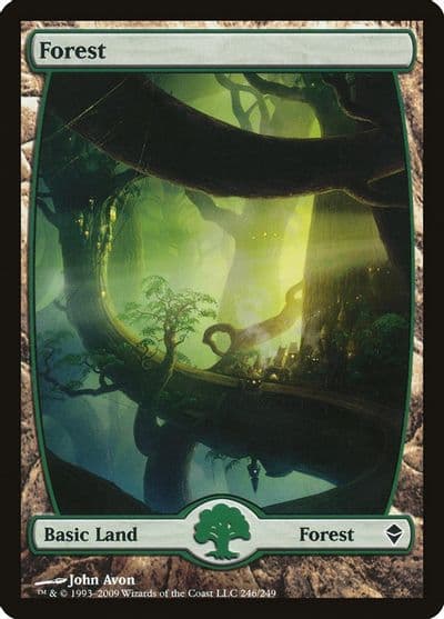 Forest 246 Full Art Zendikar Magic card