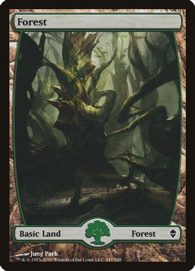 Forest 247 Full Art Zendikar Magic card