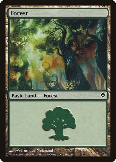 Forest 248a Zendikar Magic card